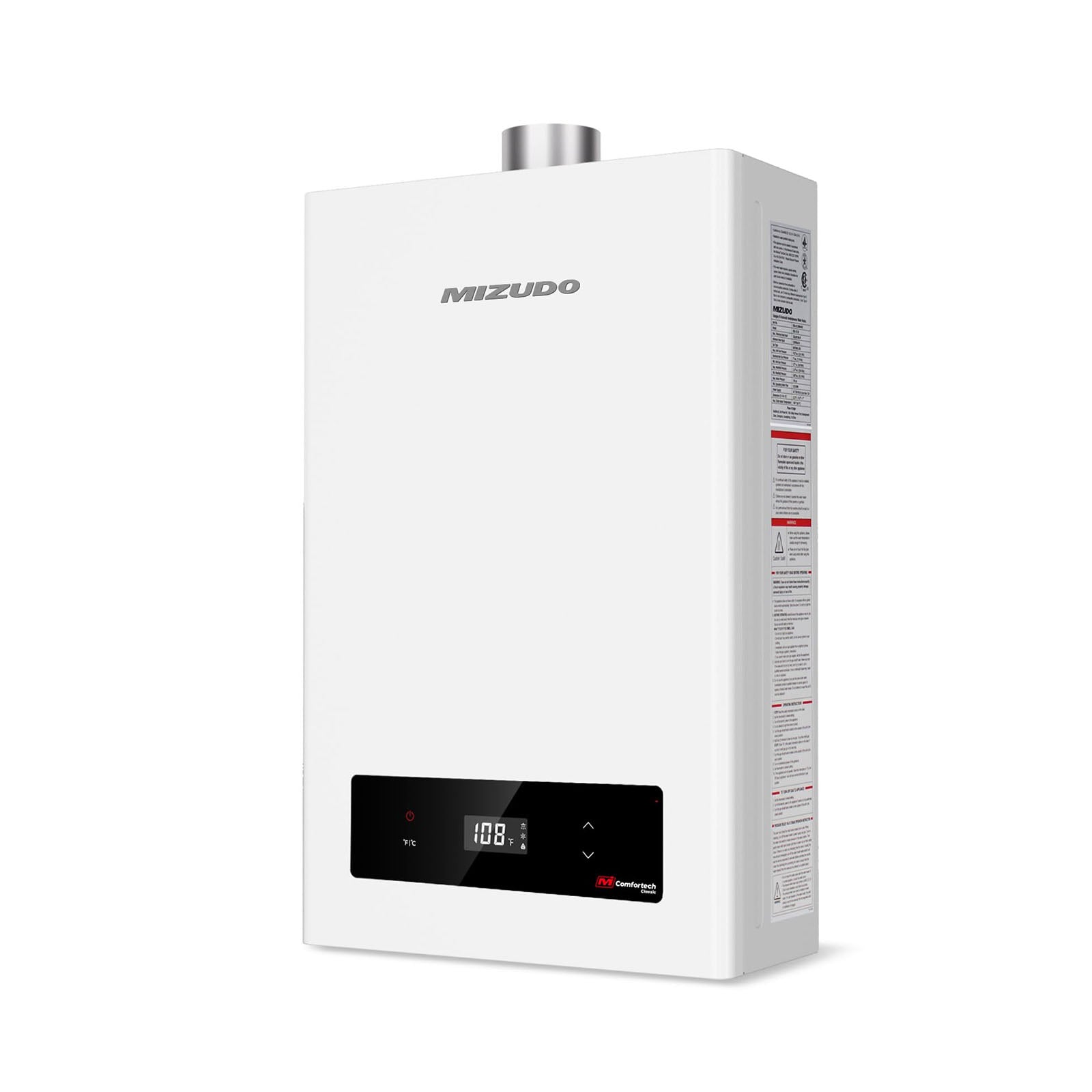 Non-Condensing 5.1 GPM -Indoor Natural Gas/Propane Tankless Water Heater White