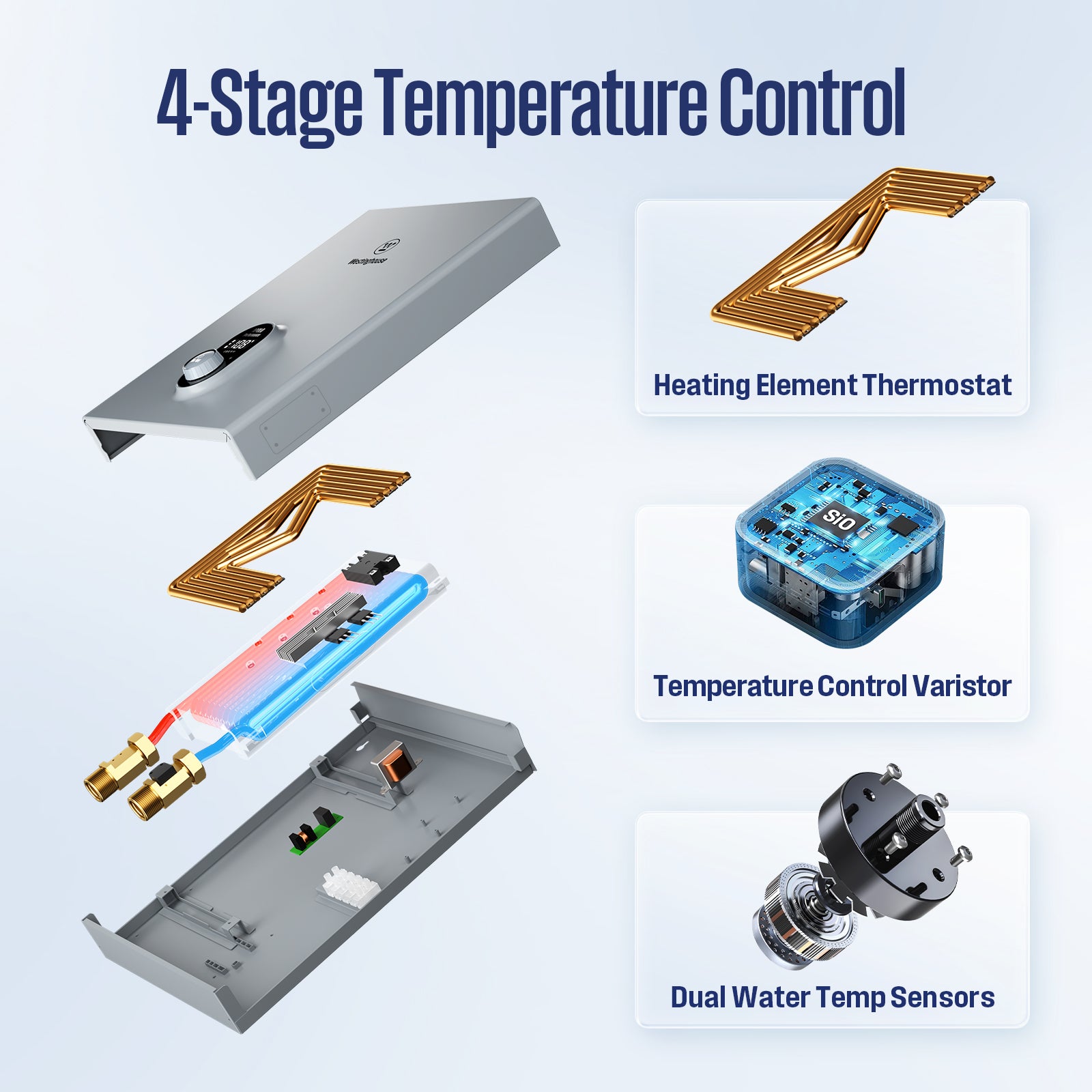 Westinghouse 14kW 240V Tankless Water Heater Electric, 3.4 GPM Instant Hot Water Heater, 2-3 Point of Use Hot Water, Wi-Fi Enabled, APOLO-14k, Upgrade