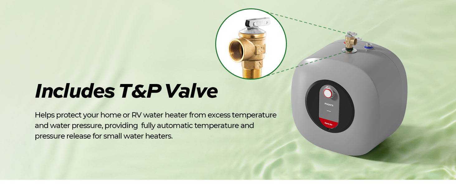 Includes T&P Valve