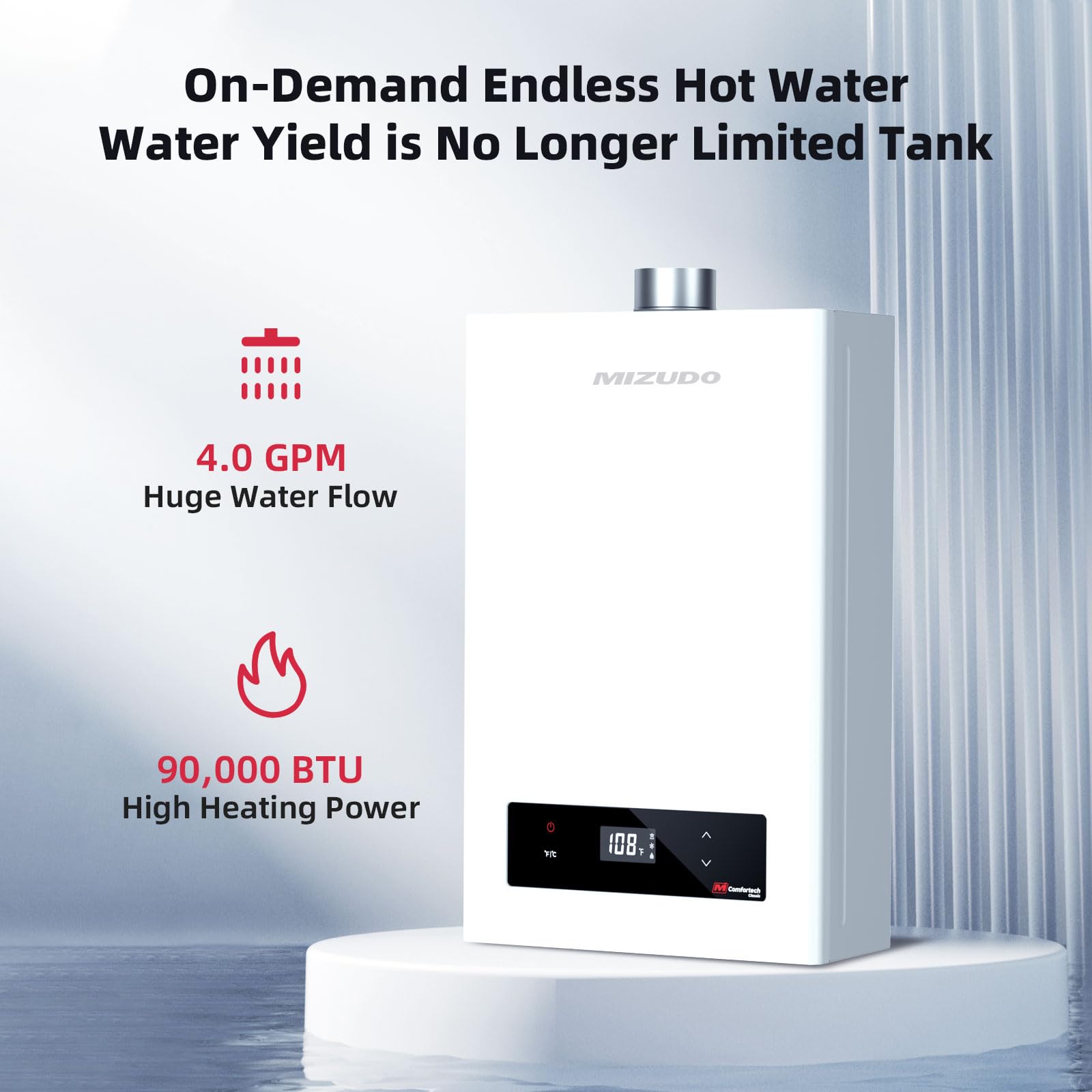 Natural gas tankless water heater
