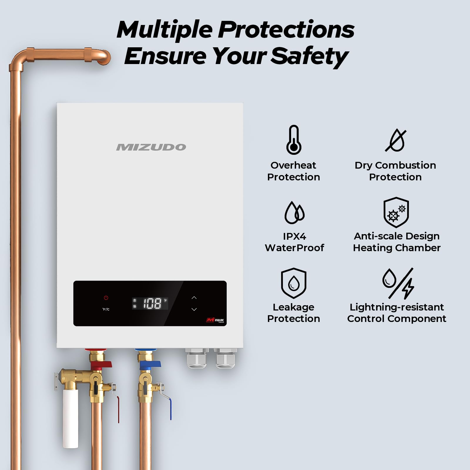 27 kW 7.2 GPM 240-Volt Electric Tankless Water Heater