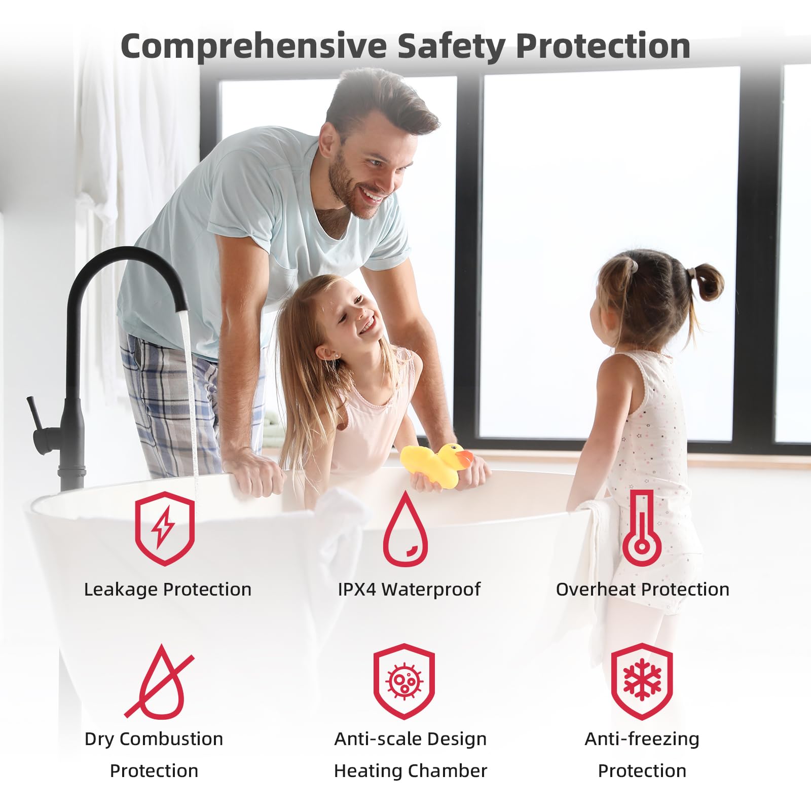 Non-Condensing 5.1 GPM -Indoor Natural Gas/Propane Tankless Water Heater White