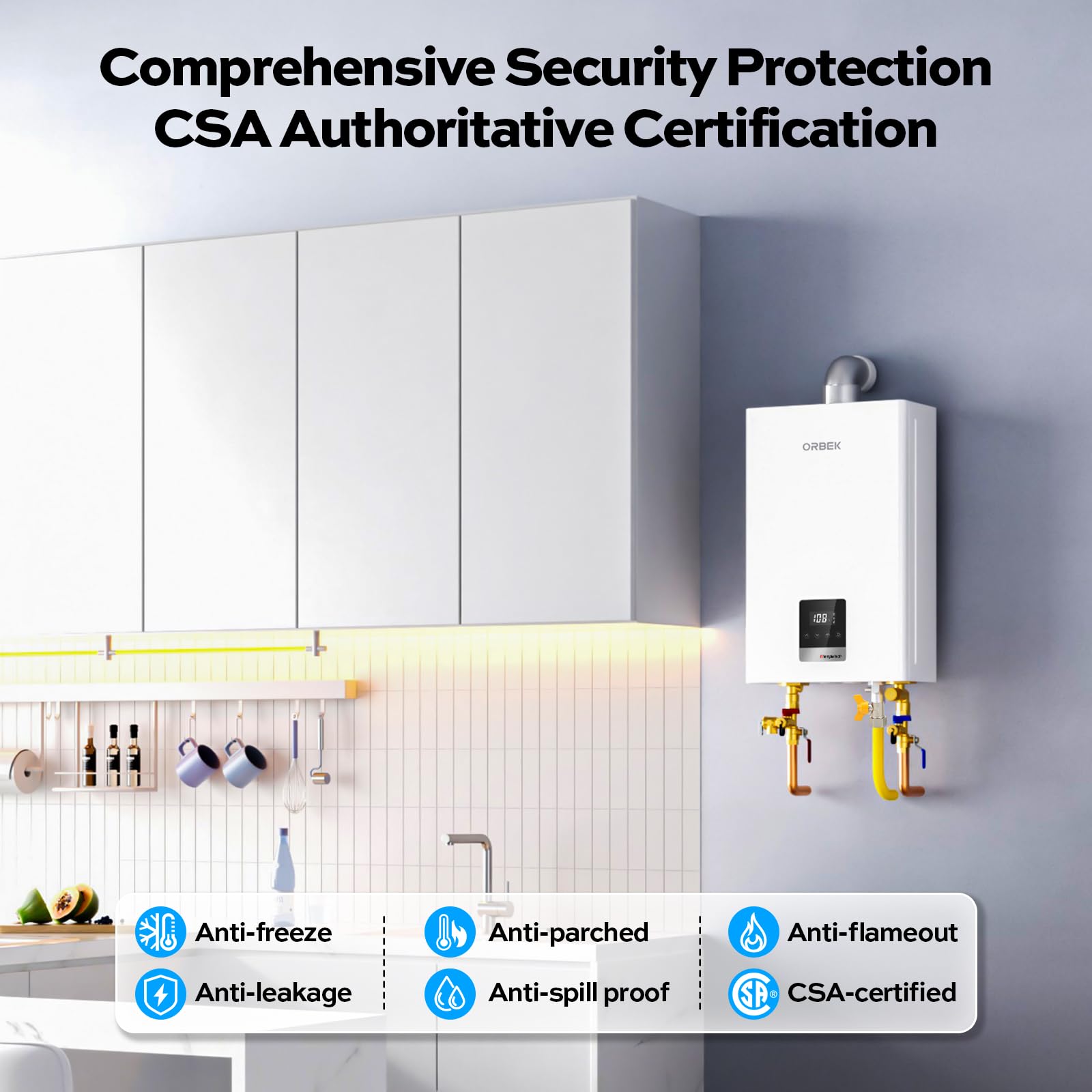 Non-Condensing 5.0 GPM 100,000 BTU -Indoor Natural Gas/Propane Tankless Water Heater White