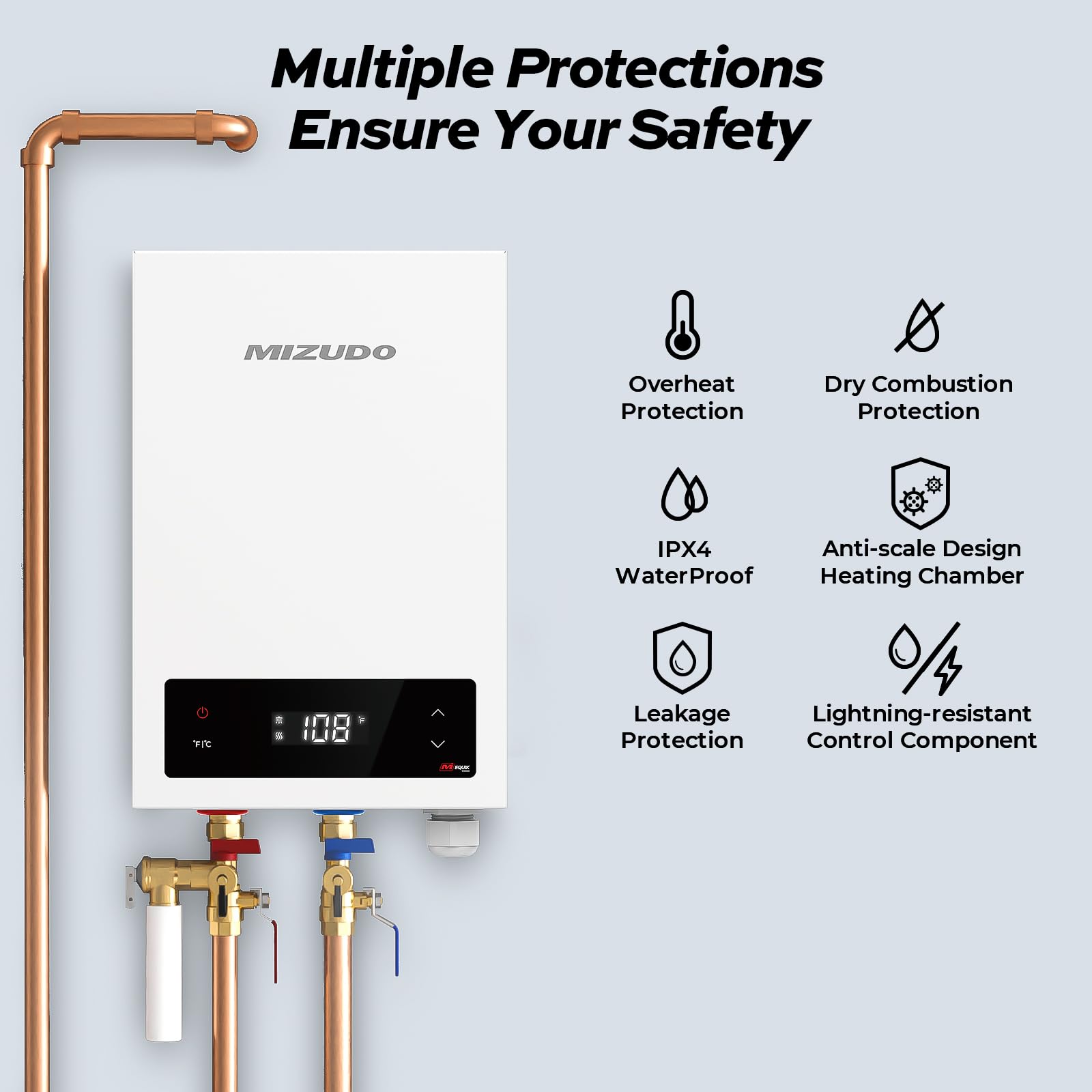 14 kW 3.4 GPM 240-Volt Electric Tankless Water Heater