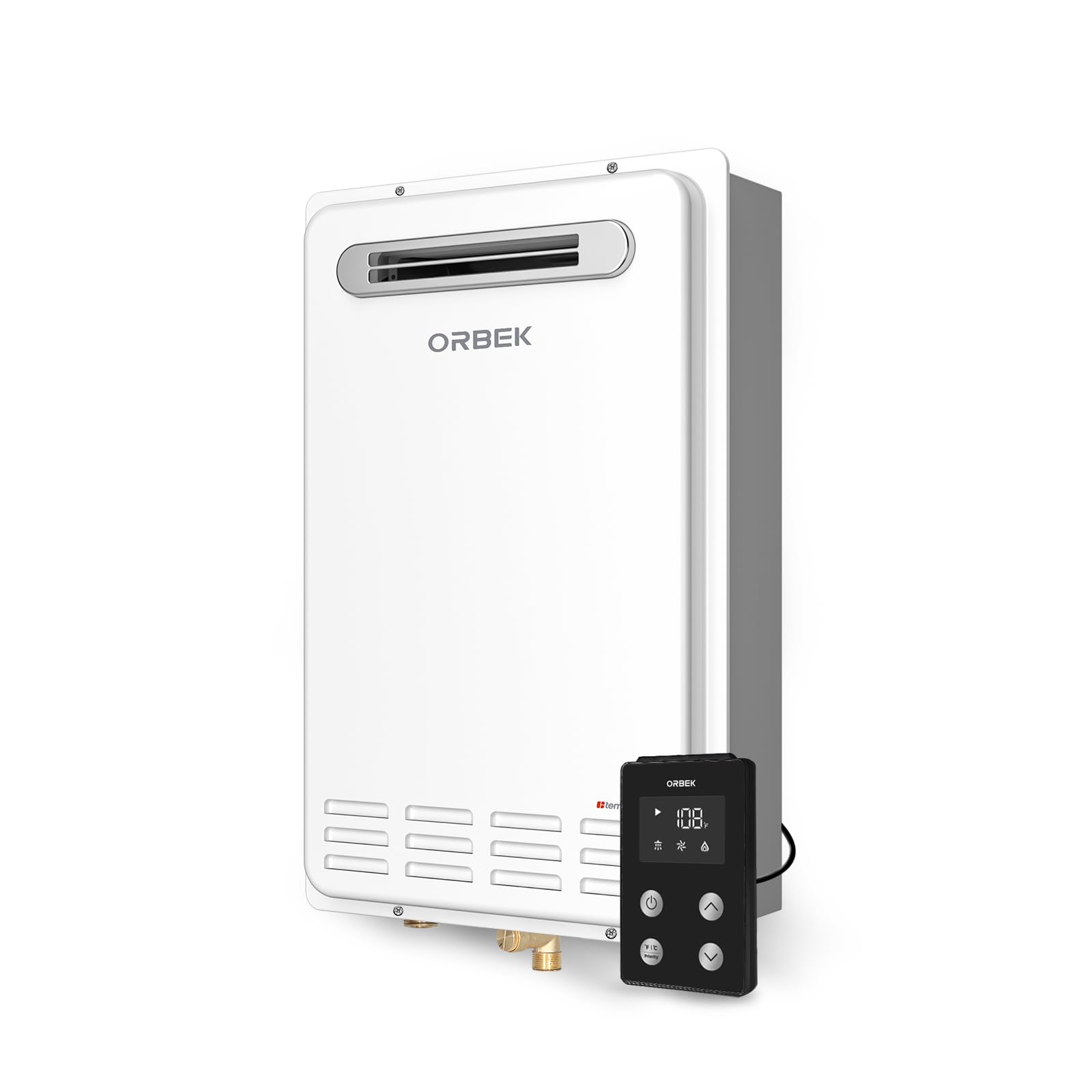 Non-Condensing 5.9 GPM 120,000 BTU -Outdoor Natural Gas/Propane Tankless Water Heater White