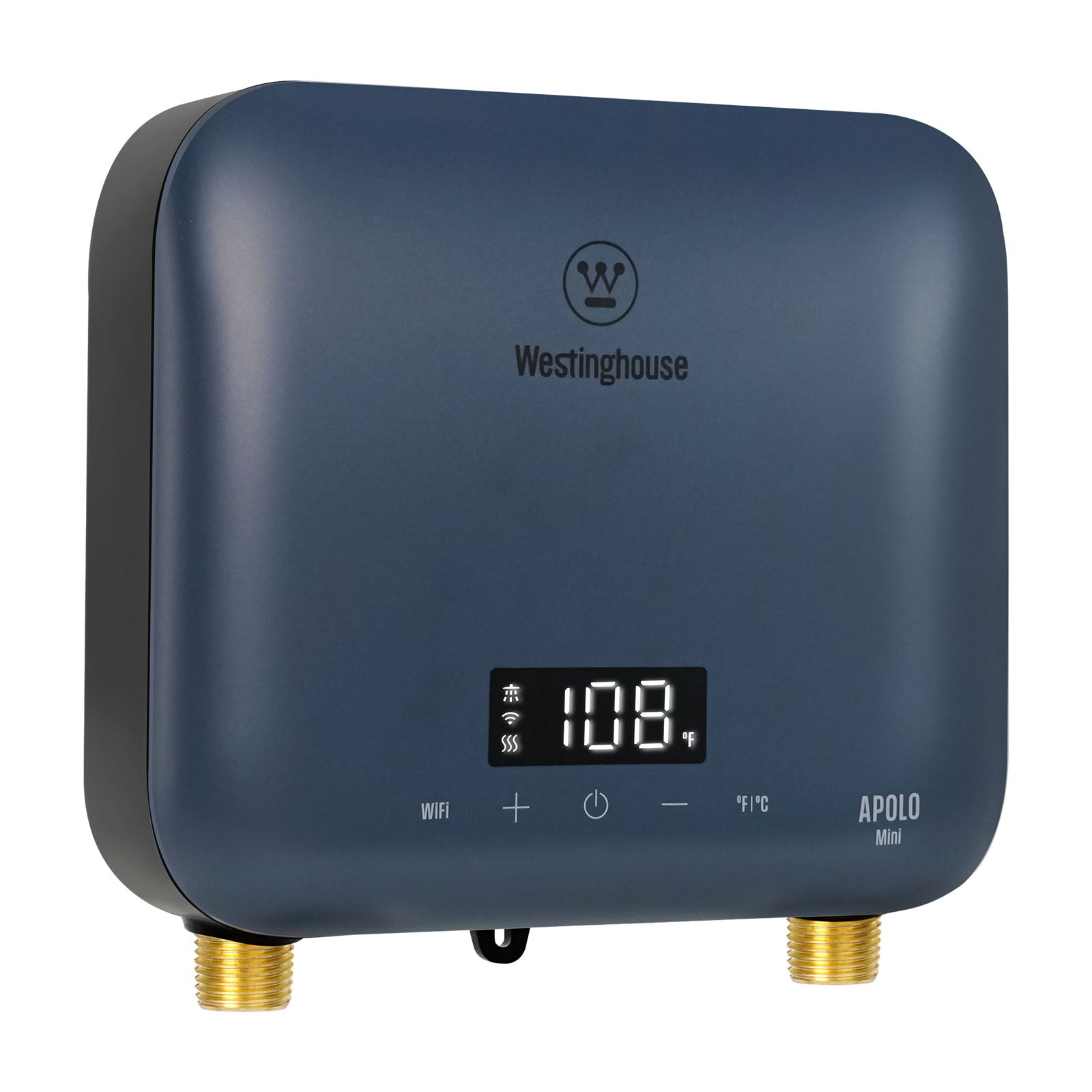 Westinghouse Apolo Mini 6.5kW Tankless Water Heater Electric, 240V Instant Hot Water, Smart WiFi Control, Compatible with Alexa & Google Home, Deep Blue