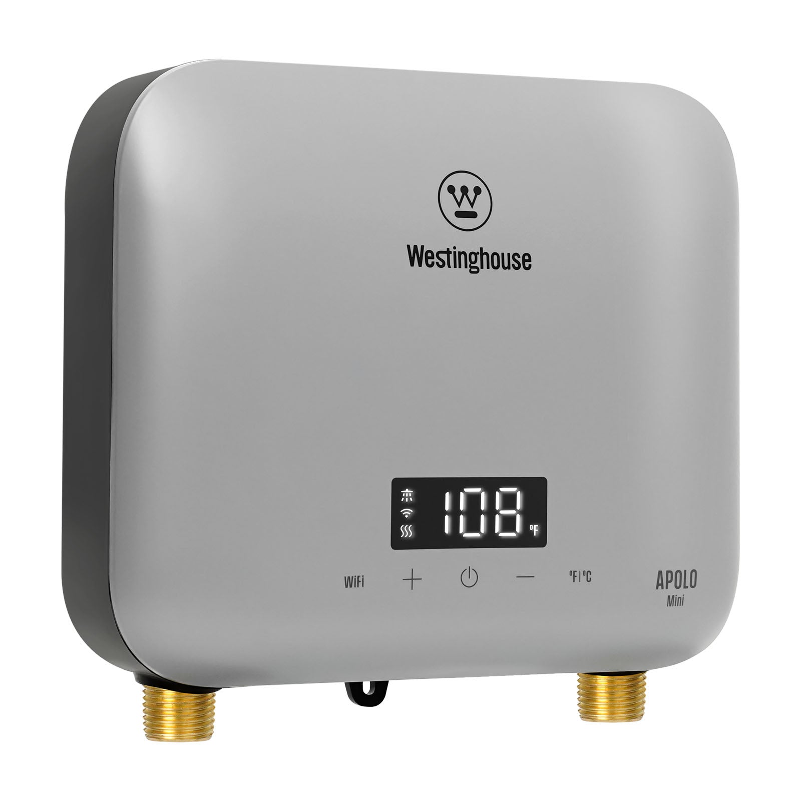 Westinghouse Apolo Mini 8kW Tankless Water Heater Electric, 240V Instant Hot Water, Smart WiFi Control, Compatible with Alexa & Google Home, Gray
