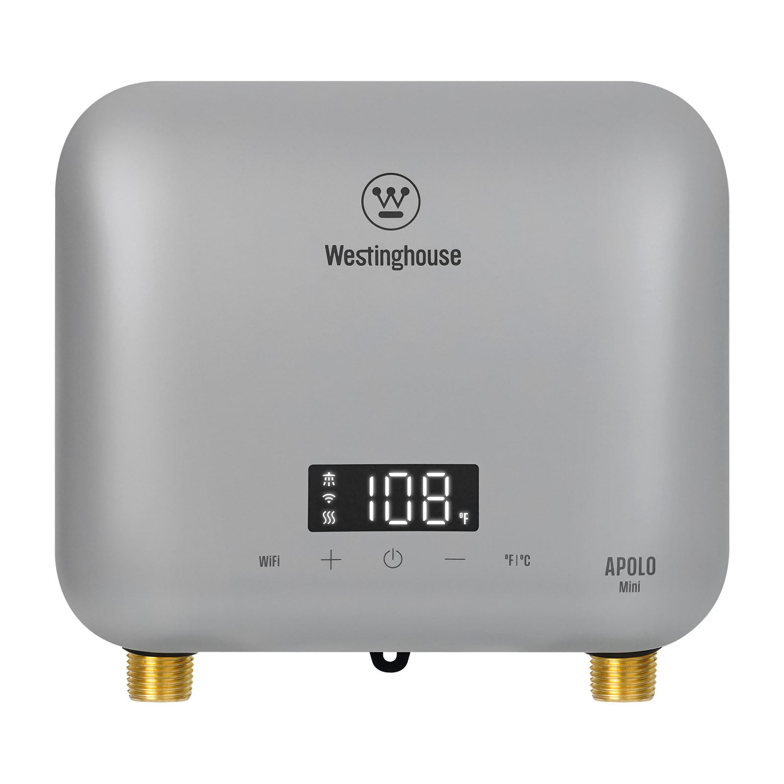 Westinghouse Apolo Mini 8kW Tankless Water Heater Electric, 240V Instant Hot Water, Smart WiFi Control, Compatible with Alexa & Google Home, Gray