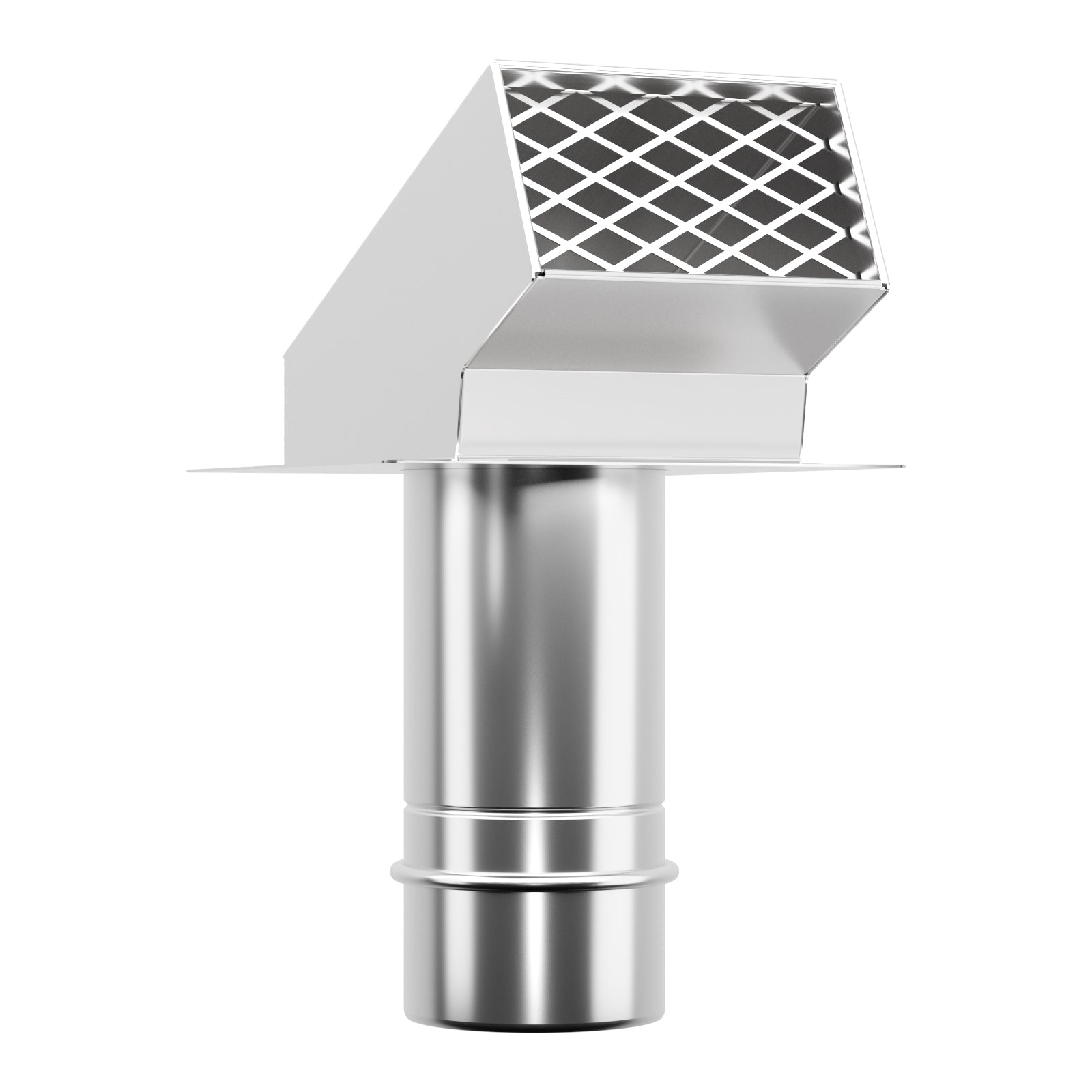 Vent Cap, 3 Inch Steel Stainless Exhaust Vent for Horizontal System, with Damper