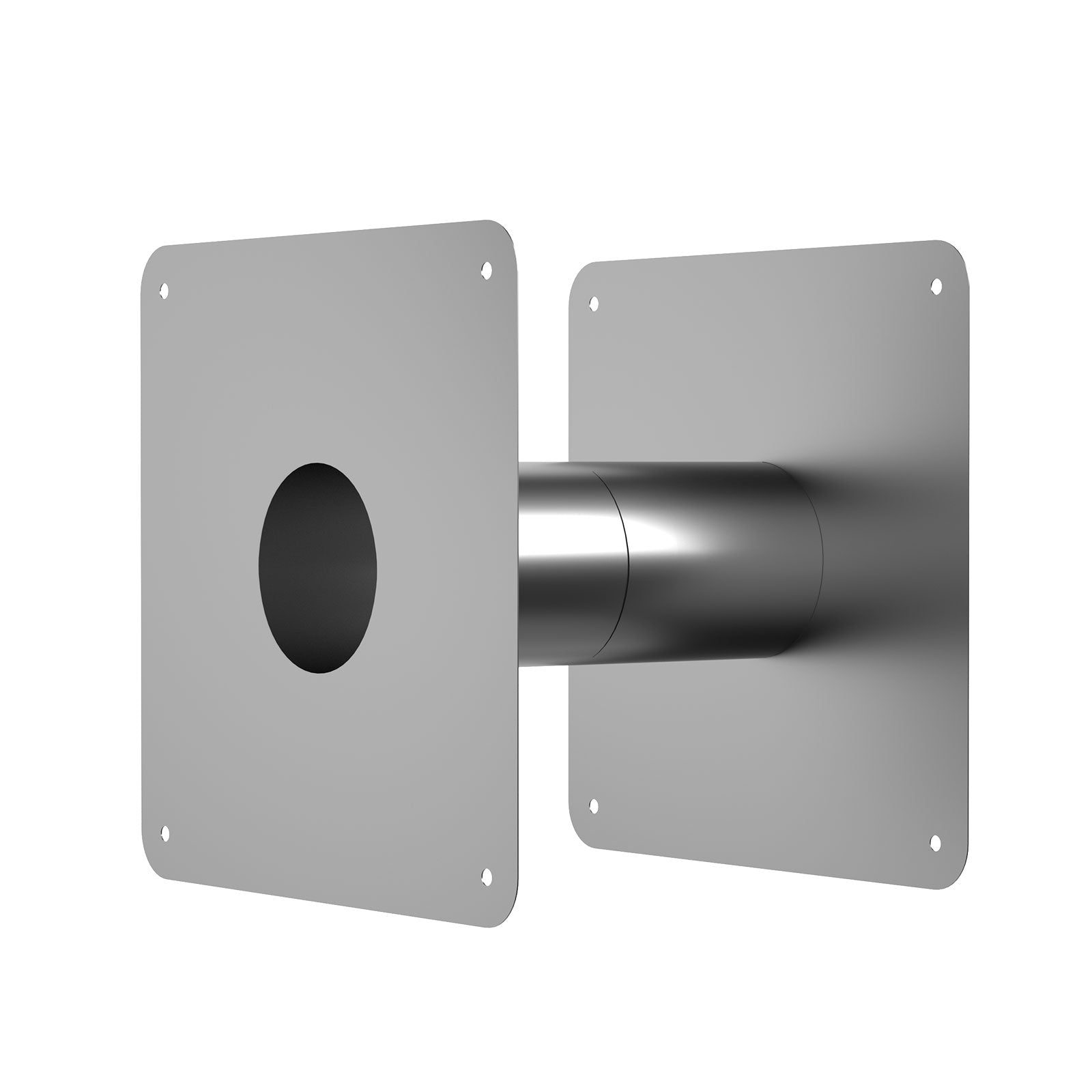 3.15" OD Stainless Steel Direct Vent Wall Thimble, Retractable Length from 4.7" to 7.0"