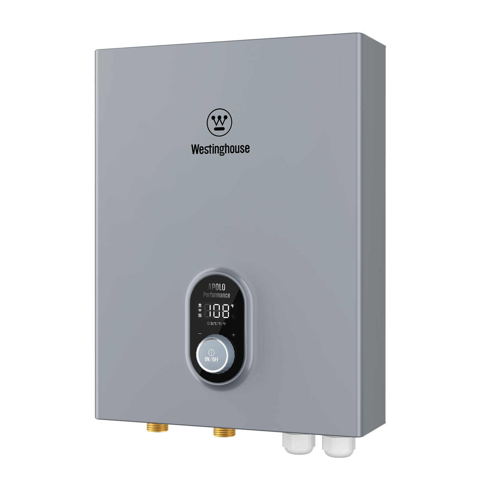 Westinghouse 18kW 240V Tankless Water Heater Electric, Up to 4.2 GPM, WiFi Control Compatible with Alexa & Google Home, ETL, IPX4, Apolo 2.0 Gray.