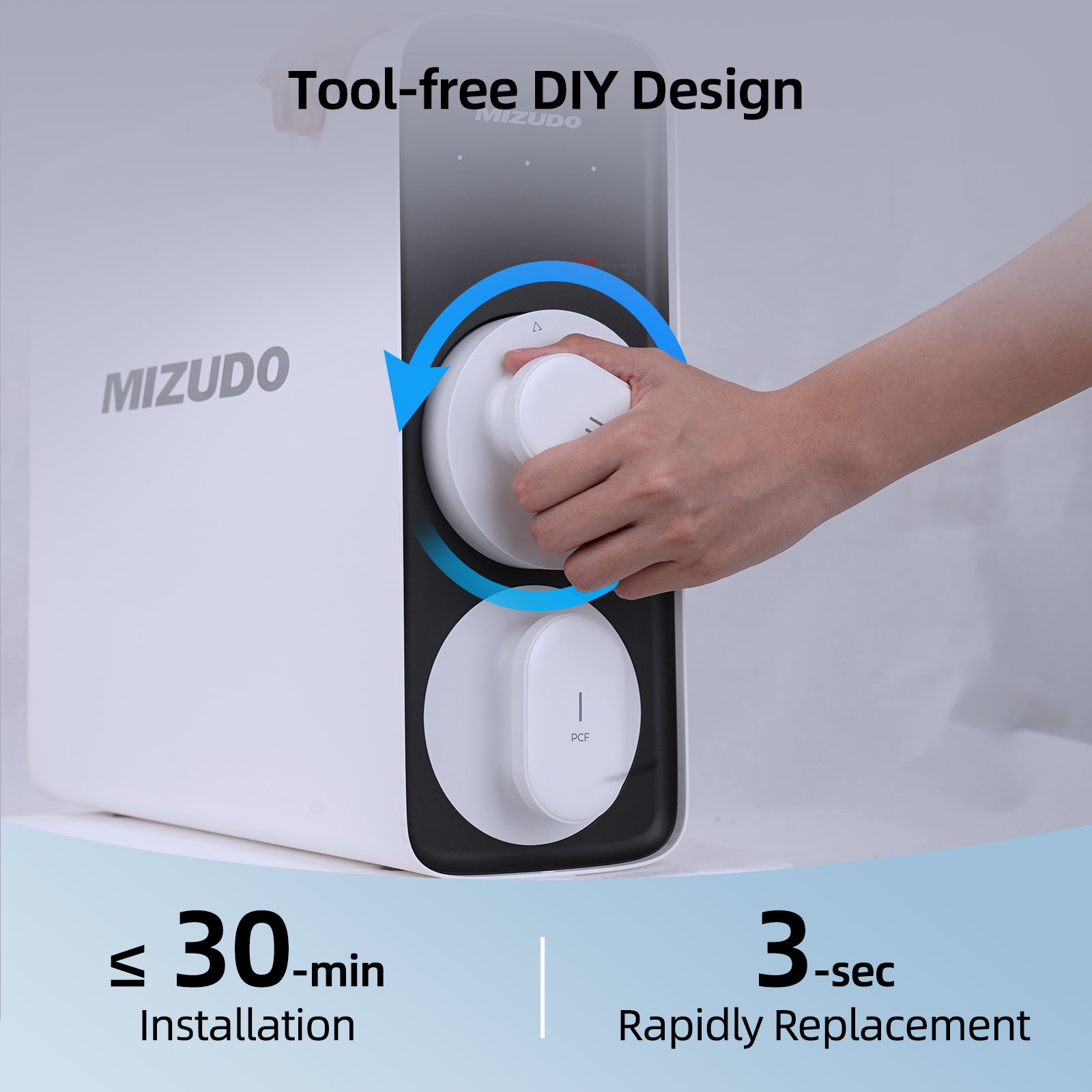 RO Filter for Mizudo Megaflo Mini 800G Reverse Osmosis Water Filter, Tankless Under Sink RO Water Filtration System