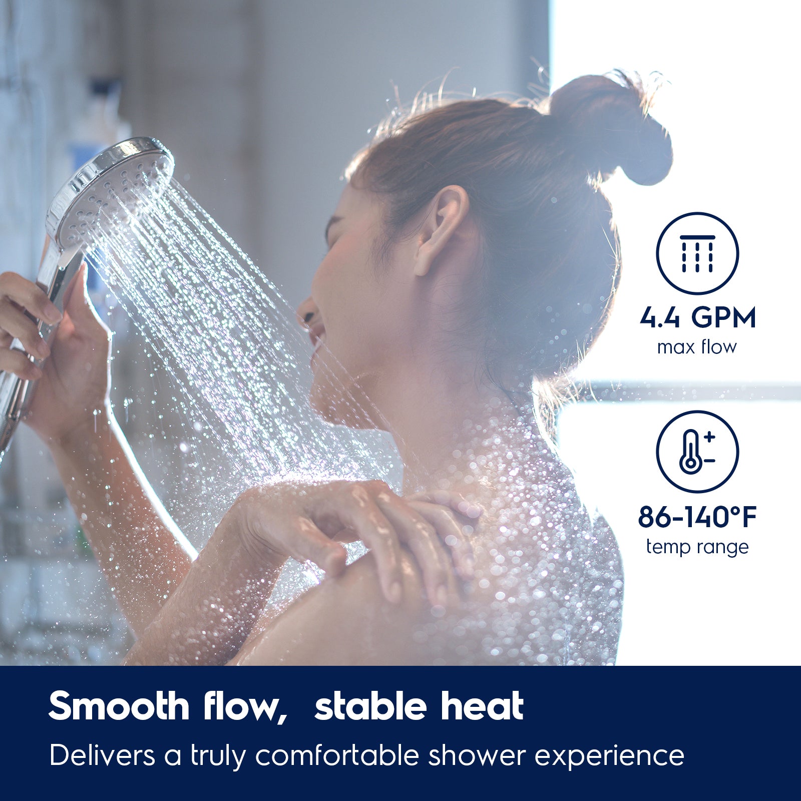 Electrolux 14kW Tankless Water Heater Electric with Wifi and Scale Inhibitor, Instant On Demand Smart Hot Water Heater 240V, Max 3.4 GPM, Supply for 1-2 Fixtures, Stable Temp, Indoor Installation
