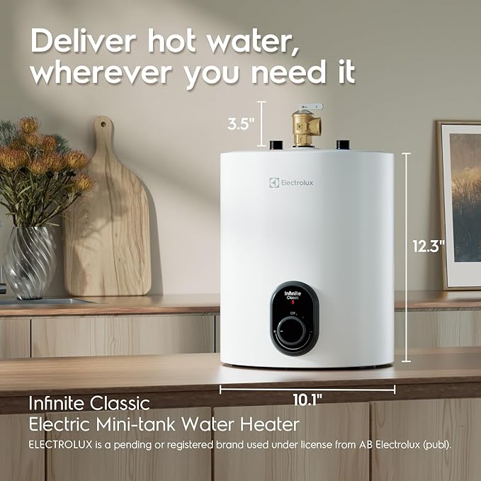 Electrolux 2026 Early Release Mini Tank Water Heater Electric, 1.5 Gallon Under Sink Water Heater 110V 120V