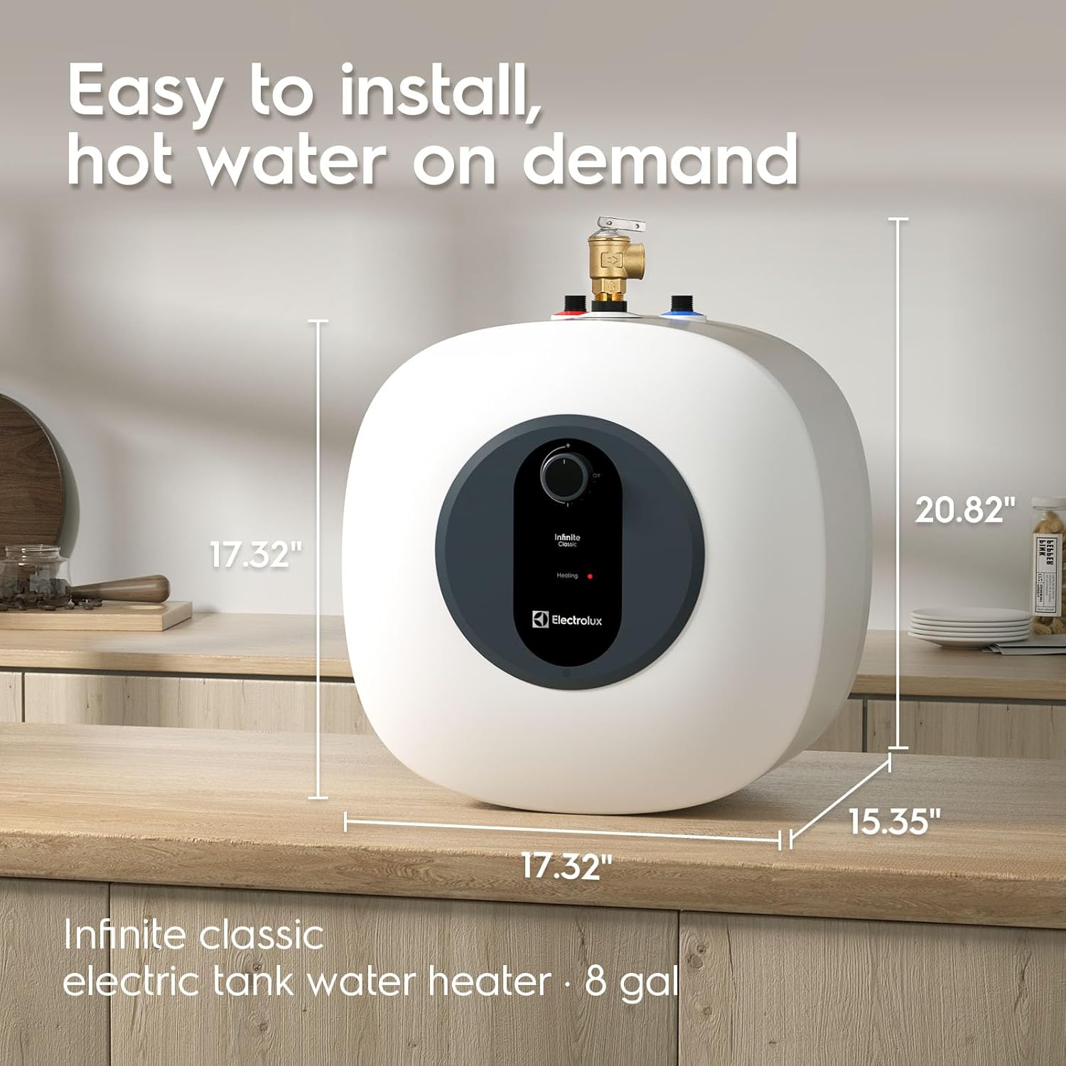 Electrolux Electric Tank Water Heater 8 Gallon, On Demand Point of Use Hot Water Heart, Eliminate Time for Hot Water, 2026 Early Release