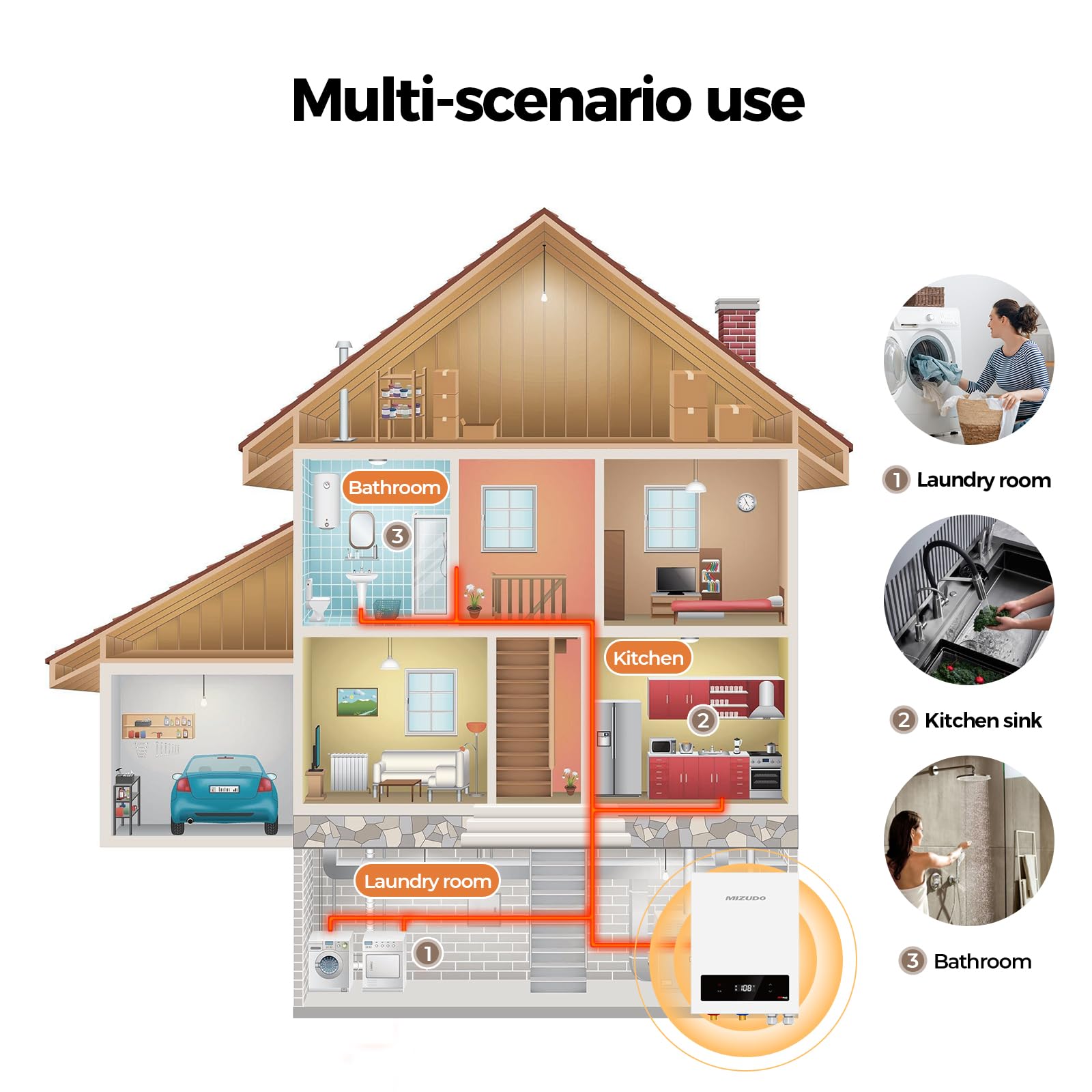 18 kW 4.4 GPM 240-Volt   Electric Tankless Water Heater