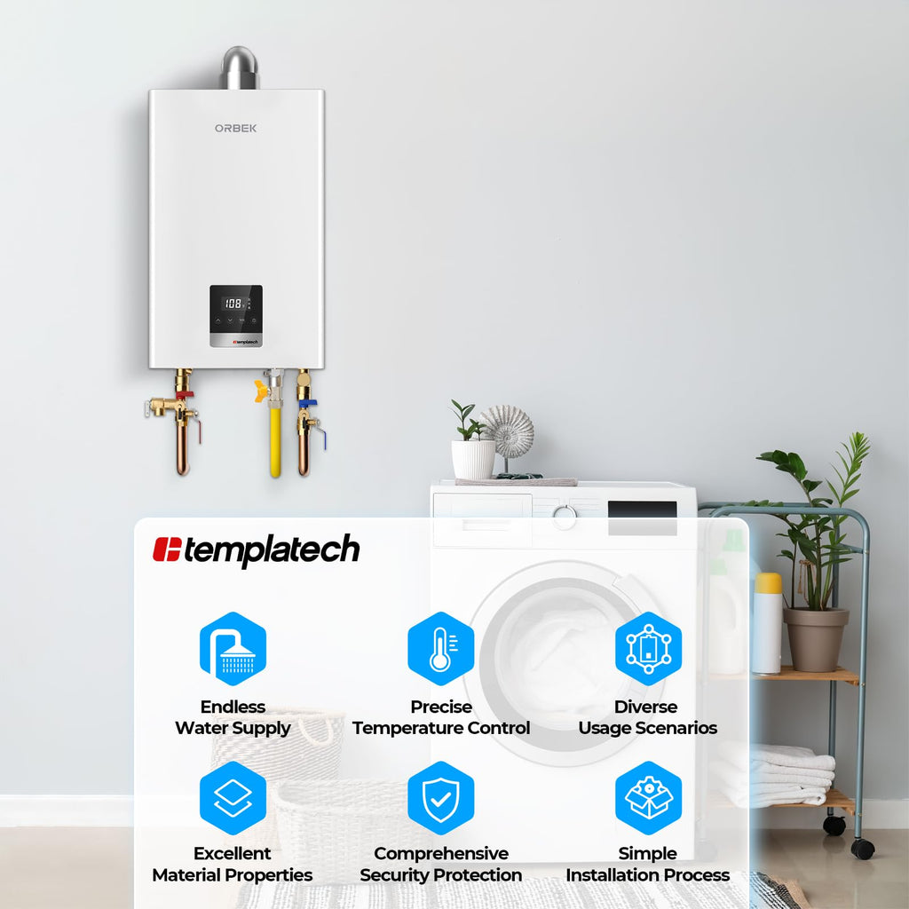 MIZUDO 3.6 GPM Propane Tankless Water Heater – 80,000 BTU Indoor Instant Hot Water Boiler, 2025 Model