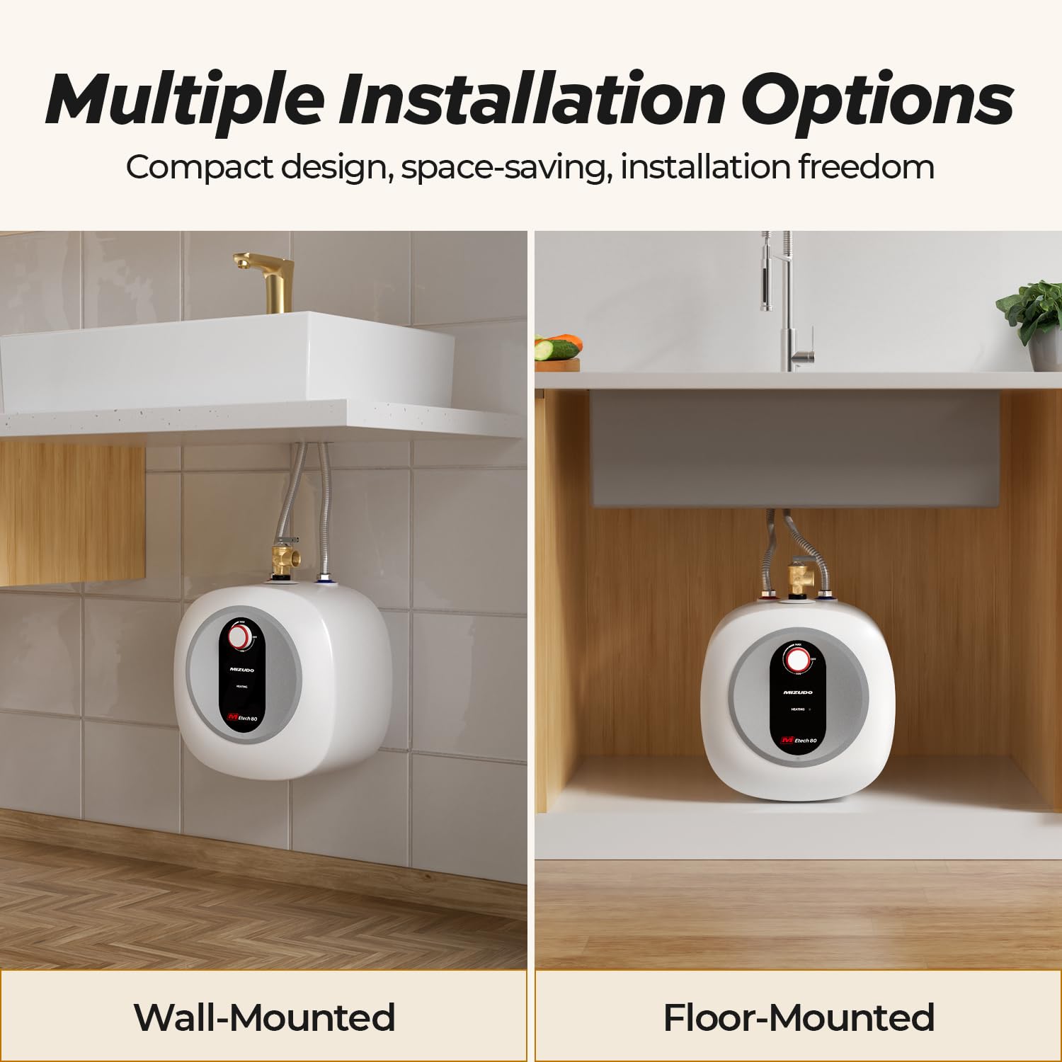 2.5 Gallon Electric Mini Tank Water Heater Point-of-Use Under Sink