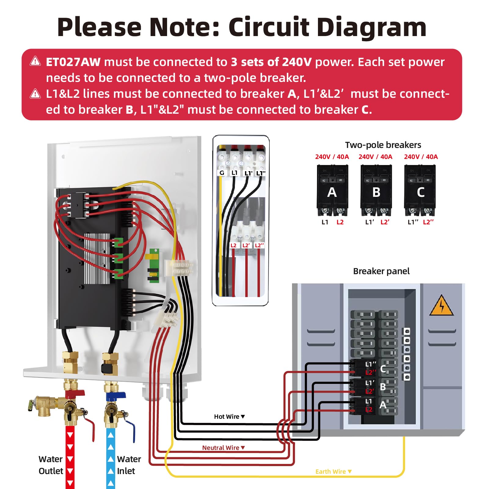 27 kW 7.2 GPM 240-Volt  Electric Tankless Water Heater